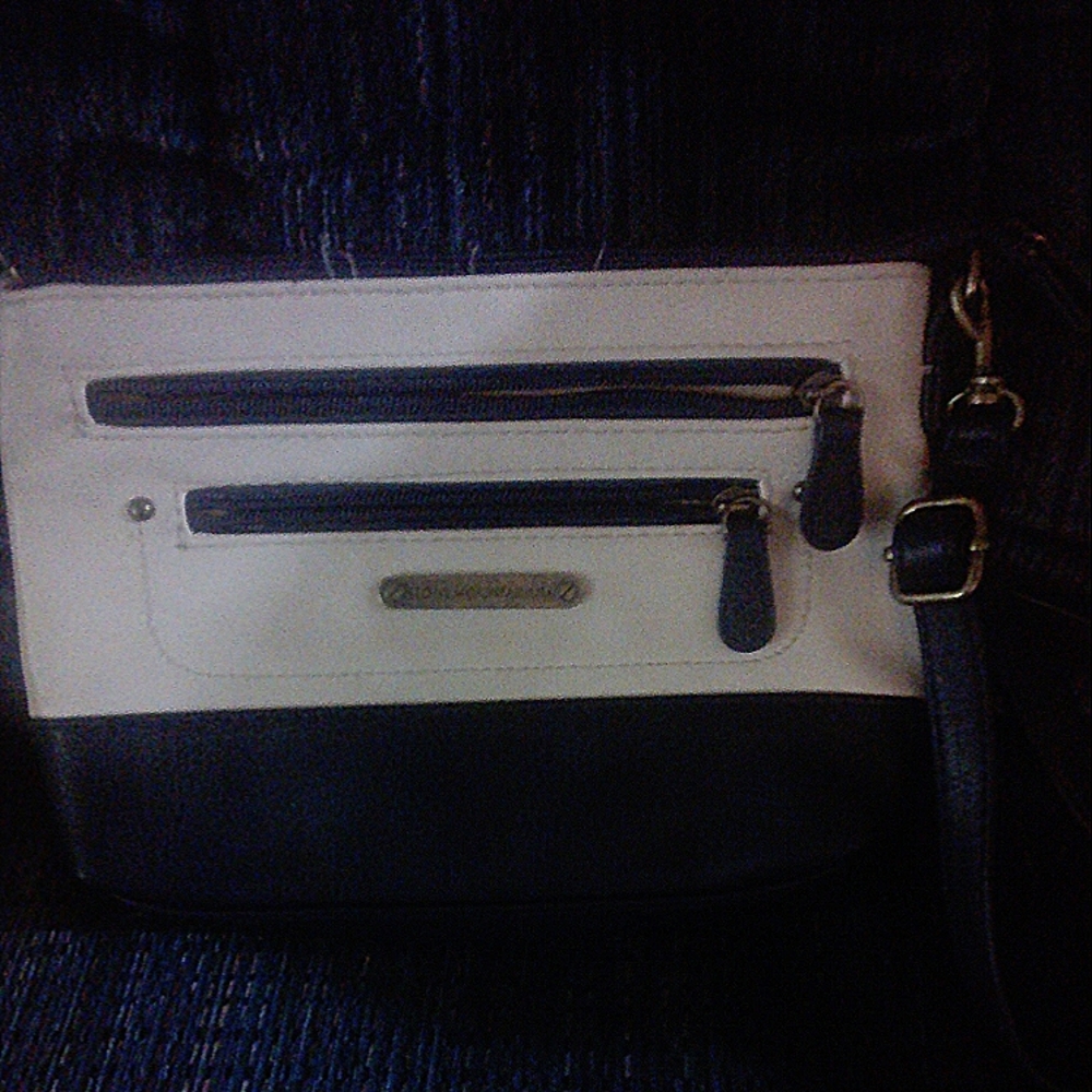 Black and White Crossbody Bag